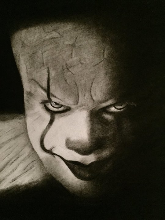 How to Draw Pennywise "IT": Step By Step With Charcoal — Steemit